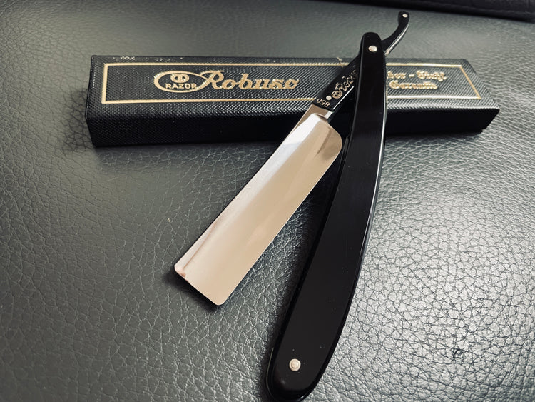 Tanifuji Robuso silver steel straight razor 