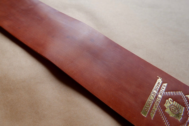 Fujiyama Perfect vintage Shell cordovan leather strop for razors